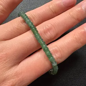 Guatemalan green jade beads bracelet (no certificate)