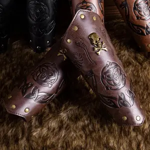 2025NewMedievalRetroEmbossedWristGuardCOSPLAYStagePropsKnightHandClothingAccessoriesManMenswearProtectiveGear