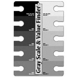 212 MAIN 3505CW Gray Scale and Value Finder, 4x6 in, Accurate Readings, Office & School Educational Stationery Supplies