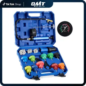 Orion Motor Tech 31 pcs Universal Radiator Pressure Tester Kit, Coolant Pressure Tester Kit with Manual Pump and Color-Coded Test Caps, Coolant Vacuum Refill kit for Cars Motorcycles Trucks Cooling System, Automotive Repair Tools #TikTokShopStockUp