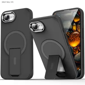 case for iPhone 17e 16e Casing-Heavy Duty Military Grade Megsafe Cover Mobile Protective Cover Magnectic Stand Case Cover Shockproof Tpu Cover