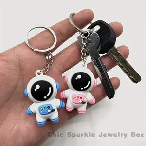 2 Cute Astronaut Keychain Set Cute Space Explorer Decorative Accessories, Perfect Gift Space Enthusiasts Couples and