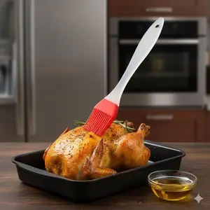 Silicone Basting Brush for Baking & Grilling: Flexible, Food-Grade & Reusable. Non-Stick, Easy Clean Kitchen Tool, Barbecue Utensils for Oils, Sauces, Desserts & Meats. Upgrade Your Cooking Efficiency.