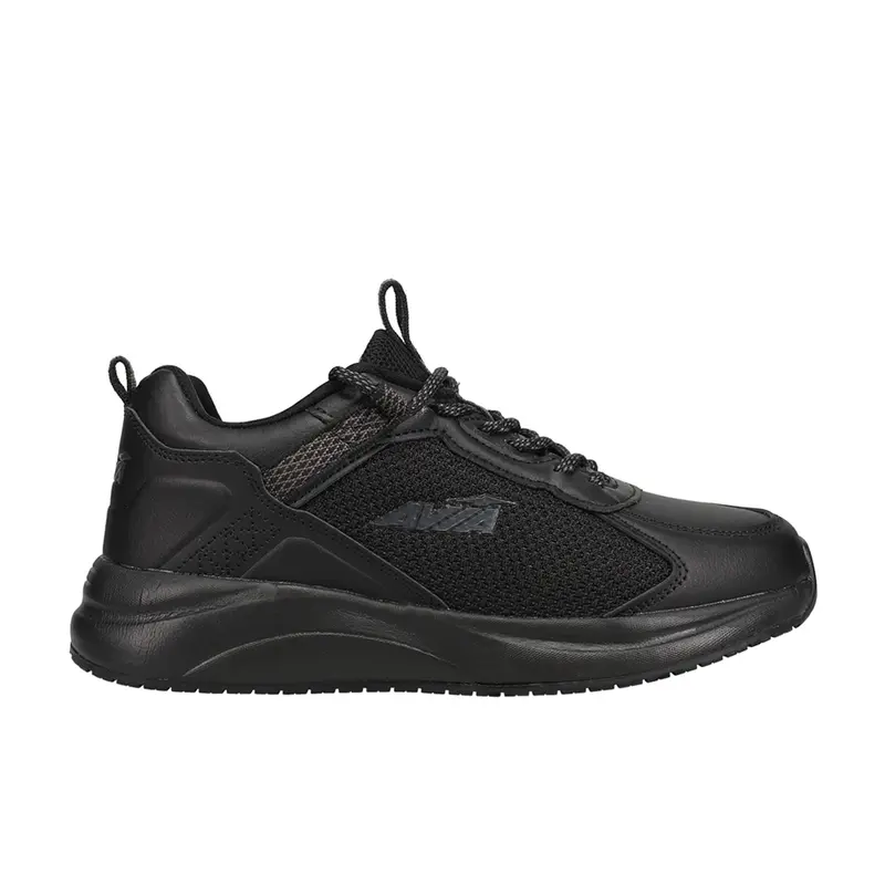 Avia Womens Avi-Canyon Slip Resistant Soft Toe Lace Up  Work Safety Shoes Casual - Black