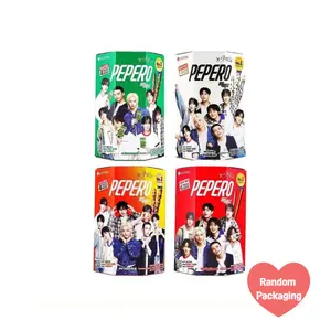LOTTE Pepero Chocolate Cookie Sticks Variety Pack Packing May Vary - Original, Almond, White Chocolate, Crispy Rice - 4 Large Boxes (576g) - K-Pop Idol Stray Kids Official Snack