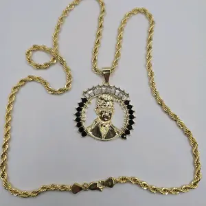 JESUS MALVERDE Rope Chain Gold-Plated 24 Inches Fashion Style for Versatile Use in Any Occasion