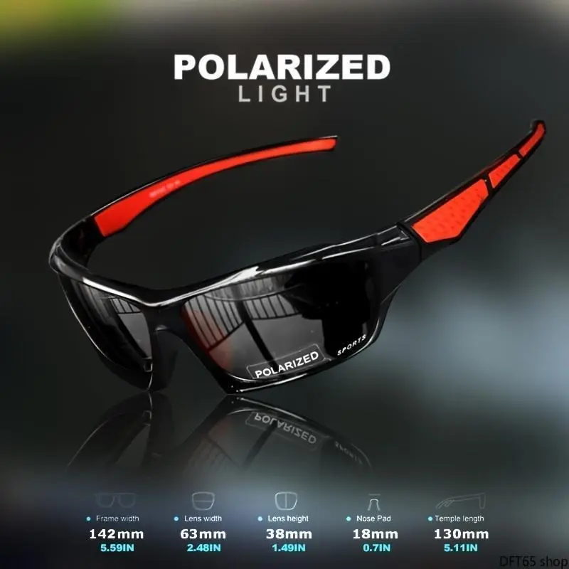 3PCS Polarized Sports Sunglasses Lightweight Night Vision Mirror Lens Shades for Cycling Driving Fishing Outdoor Activities UV Protection Comfort