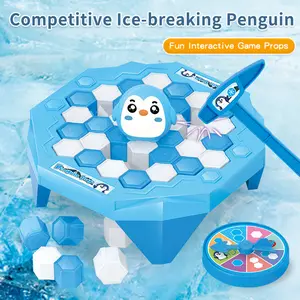 G90Mini Ice Breaking Penguin Game, Family Party Tabletop Toy, Parent-Child Interactive Save Frog Board Game, Fun Party Game for Kids & Adults, Popular TikTok Toy Gift