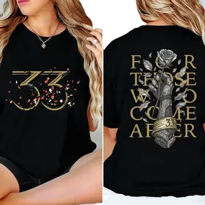 Game Merch Expedition 33 Shirt For Those Who Come After Quote Gamer T-Shirt Hoodie Made In USA For Women For Men [SaffronSequin 180G/230G 100% cotton short-sleeve/hoodie, soft and comfortable]