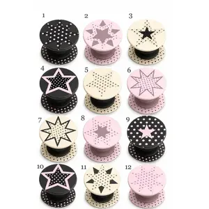 Y2K Star Phone Stand Grip, Pink Polka Dot Pop Socket Gift, Coquette Aesthetic Phone Holder, Cute Kawaii Grip Stand Accessories for Phone