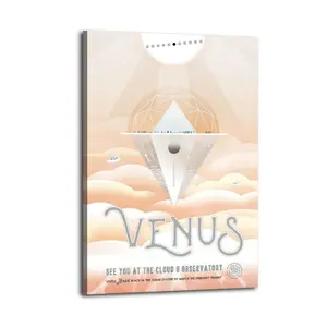 Vintage Space Travel Poster VENUS Poster Decorative Painting Canvas Wall Art Picture Print Modern Family Bedroom Decor