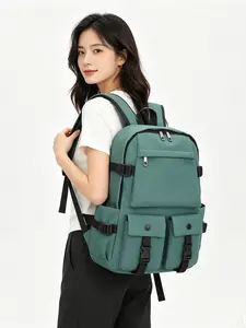 16 Inch Laptop Backpack, Unisex Large Capacity Lightweight Waterproof Travel Bag, Casual Nylon Bookbag for Students