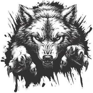Peeking   with Paws Decals for , 3D Popping  with Black and White,  Claw Graphic Decal, Decals for Men Boys, Suitable for    Van RV (Monochrome)