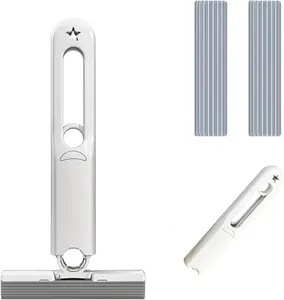 Mini Handheld Mop Easy Self Squeeze (2Refill Sponges+1Squeeze Handle) Cleaning