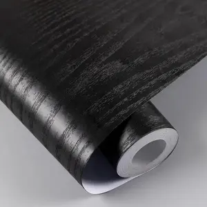 Wood Grain Self-adhesive Wallpaper, Removable PVC Foil for Countertops, Furniture and Kitchen Walls, Easy to Clean, Realistic Looking Wood