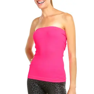 Women's Tube Tops Seamless Wireless Strapless No Pad Regular Free Size Breathable Basic Activewear Summer Tops Womenswear
