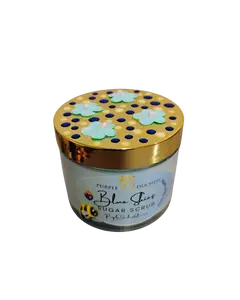Purple Duchess Blue Skies Sugar Body Scrub with Shea Butter - Limited Edition Upcycled Plastic Jar Spring Fling Collection - Moisturizing Scrub for Adults Scent Blend Essence Gentle Skin Repair Skincare