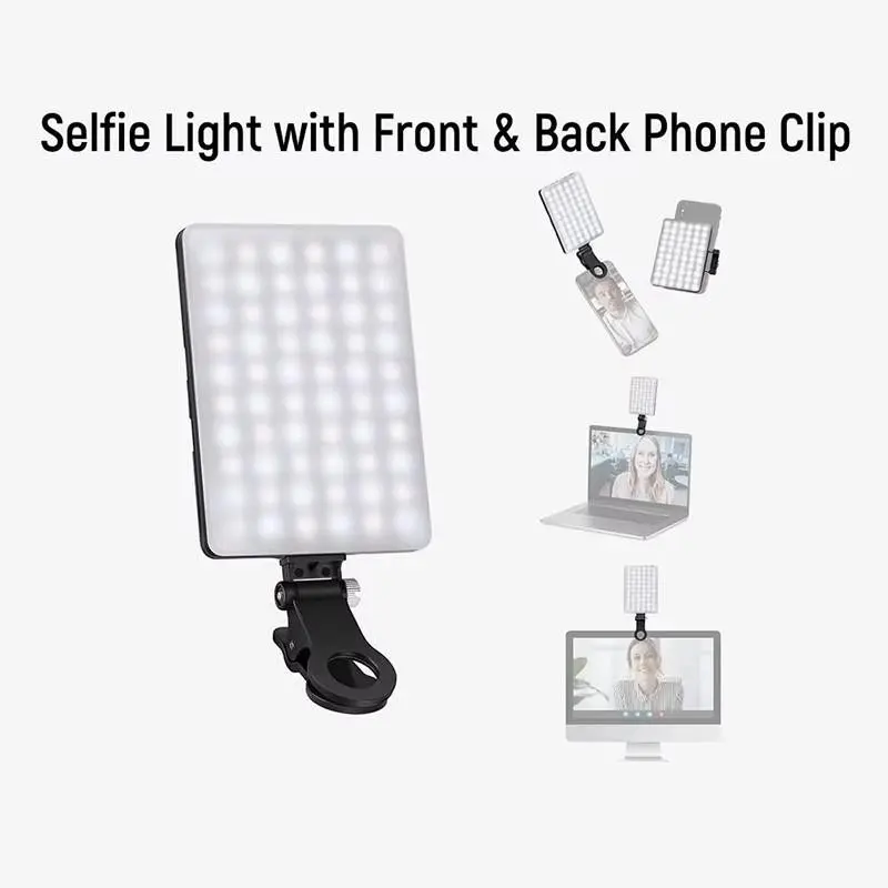 Neewer Nl-60ai LED Light, Multi-Use Video Conference Live Streaming Selfie Light, Phone Computer Tablet Clip, Brightening Device