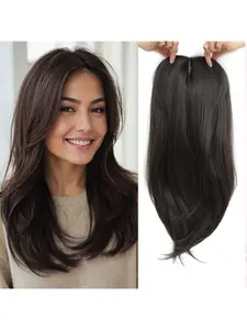 air Topper,18 Inch Long Layered Toppers for Women with Thinning Hair,Add Volume Synthetic Wiglets Pieces For Women  Large Base for Daily Use