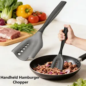 Mincing Spatula Meat Chopper, Hamburger Grinder, Premium Heat Resistant Smasher for Ground Beef, Potato Mix Tool, Meat & Poultry Tenderizers,Ground Beef Chopper Tool