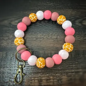 Pink Giraffe Wristlet