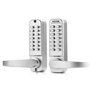 VEVOR Mechanical Keyless Entry Door Lock 14 Key Mechanical Keypad Lock for Home Sliver