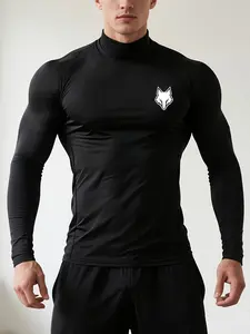 Compression Turtleneck Base Layer - High Stretch Athletic Training Shirt