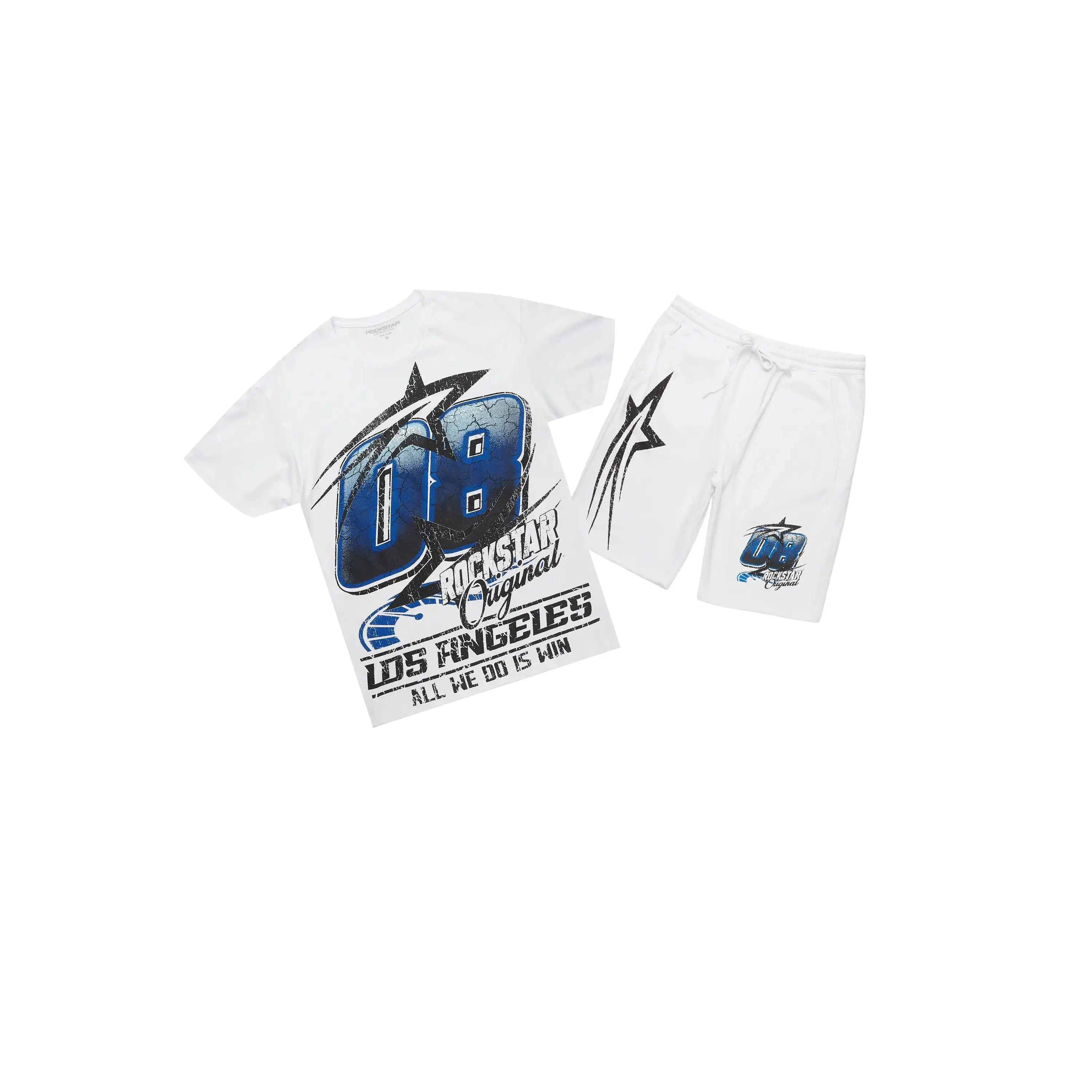 Kastell White/Blue T-Shirt Short Set