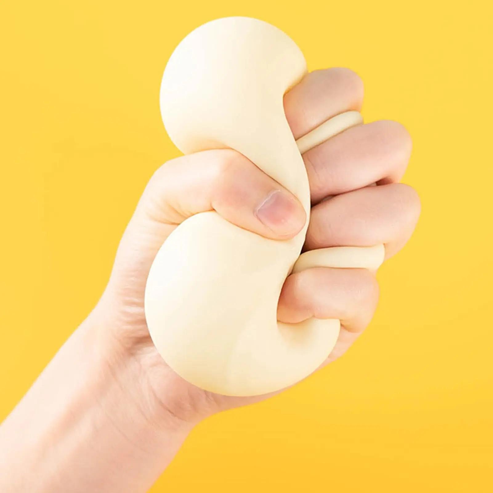 Stress Toys 1PC Dumpling Stress Balls Fidget Sensory Toy,Squeeze Dough Ball Stress Relief Hand Toy,Stress Relief Fidgeting,Bun With Food Steamer Squishy Toys Glitter