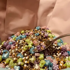 Random Pull Off Jewelry Bags with Assorted Beads for Crafting and Storage