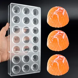 Ribbed Dome Chocolate Candy Mold, 21 Cavity Chocolate Filling Maker Tool, 1.10 Inch Diameter, Baking Enthusiasts Gift