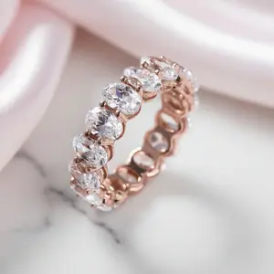 Classic Oval Cut Diamond Option Wedding Band
