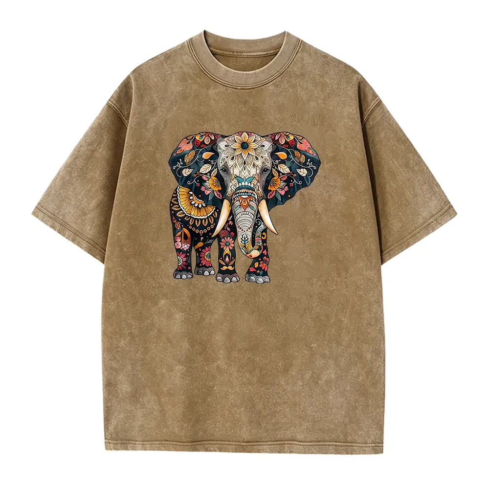 Washed T-shirt-Coffee