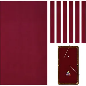 Billiard Cloth 8.53ft Pool Table Felt with 6 Cloth Strips Cut Pool Table for Home Clubs Bars Indoor Sports Game