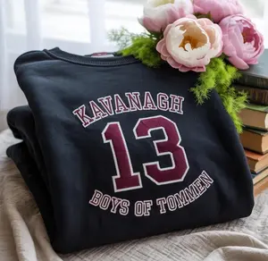 Boys of Tommen Embroidered Sweatshirt, Vintage College Crewneck, Custom Varsity Number Sweatshirt, College Team Spirit Shirt, Literary Merch