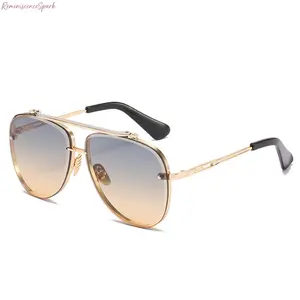 Unisex Metal Aviator Sunglasses with Double-Bridge Design, UV400 Protection & Lightweight Frame, Trendy Fashion Shades Perfect for Driving, Road Trips, Everyday Use and All-Match Styling, Sunglasses For Women, Men's Sunglasses