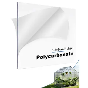 1/8" Thick Polycarbonate Plastic Sheet 24"x48"- UV,&Weather Resistant Transparent Polycarbonate Panel,Easy to Cut for DIY Hobby, ,Crafts & Window Replacement