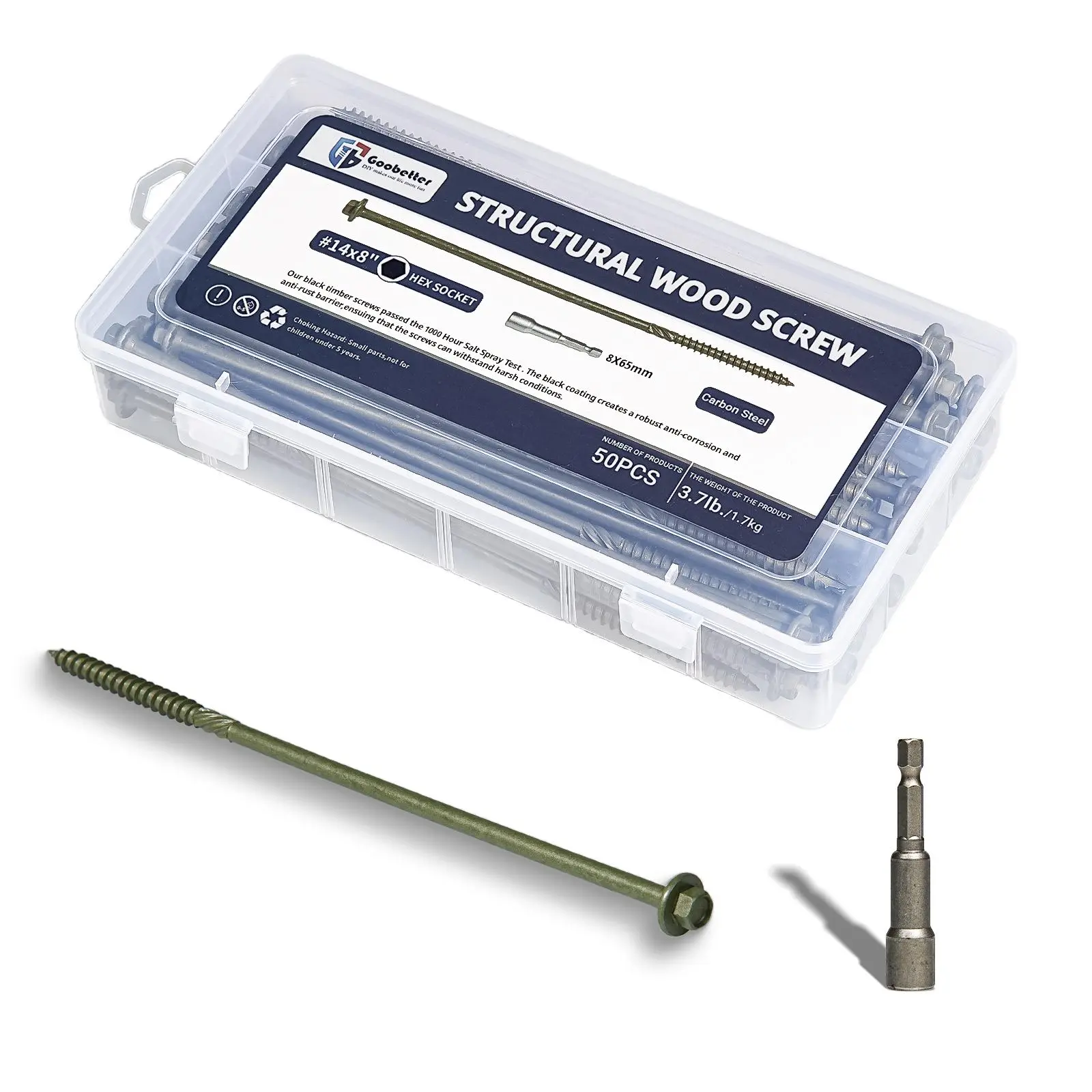 #14 x 8" Green Deck Screws