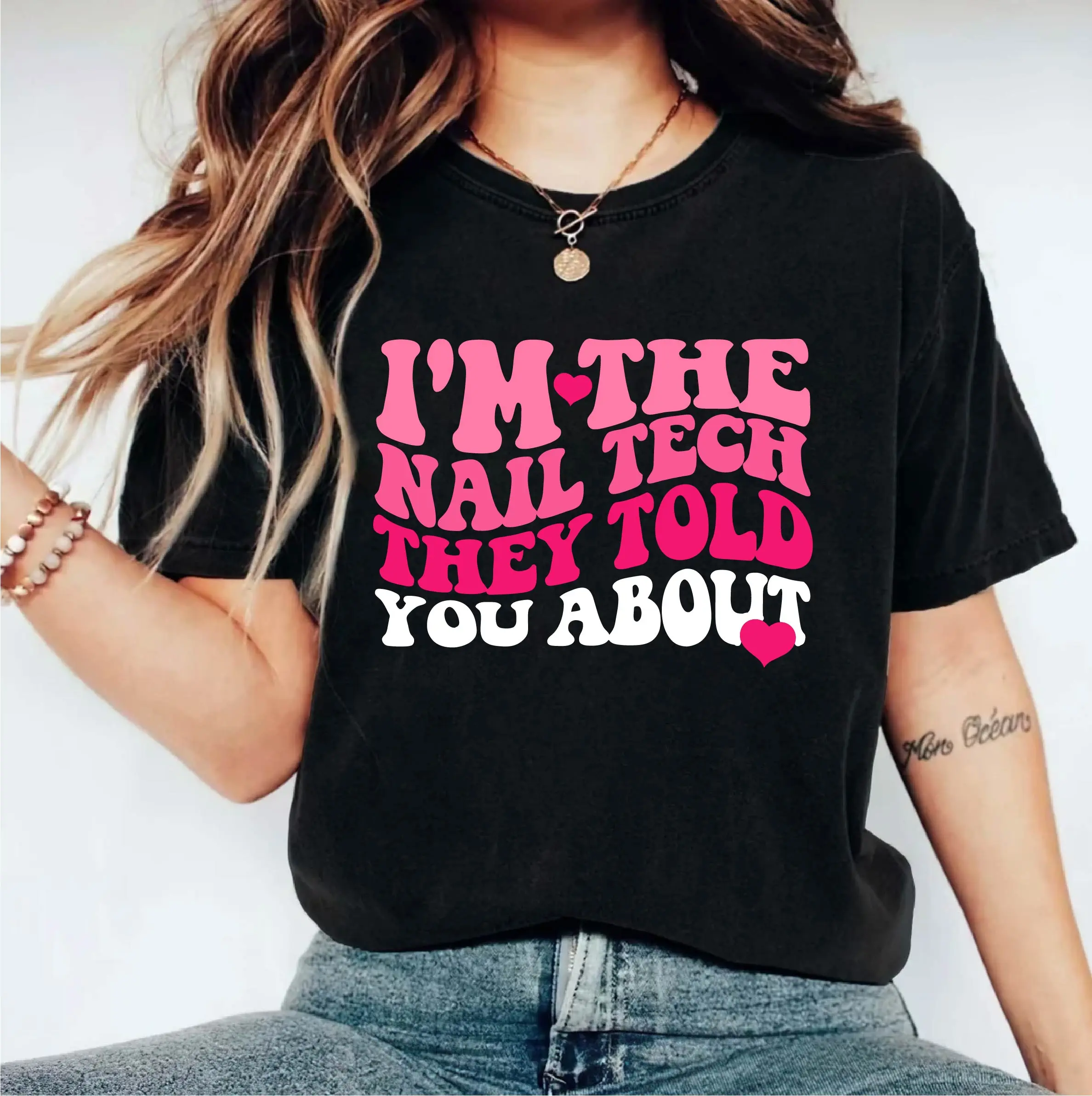 I'm The Nail Tech They Told You About T-shirt, Nail Technician Shirt, Best Nail Artist Tee, Manicurist T-shirt, Cosmetologist Shirt, Nail Salon Owner T-shirt