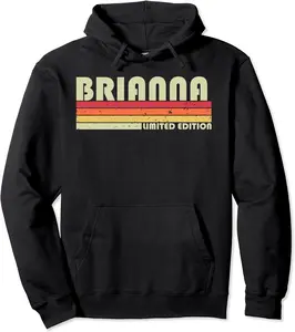 BRIANNA Gift Name Personalized Retro Vintage 80s Birthday Pullover Hoodie - Almadeli Shop 98B0BRVXBWK1