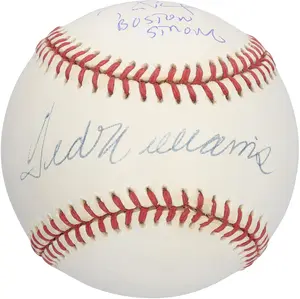 Ted Williams & Tom Brady Autographed Baseball with "Boston Strong" Inscription - Beckett - Fanatics Authentic Certified