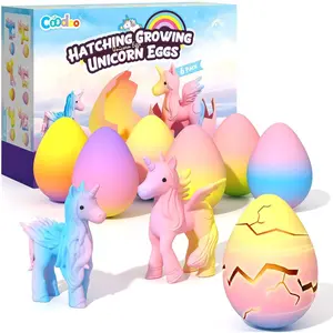 Unicorn Hatching Rainbow Eggs for Kids - 6 Pack Unicorn Toys Craft Kits for Boys & Girls, Birthday Easter Basket Stuffers Crafts Gift for Kids 3+ Year Old - Girl Gifts for Ages 3 4 5 6 7 8