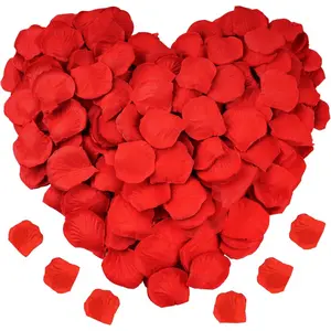 1200 PCS Artificial Silk Rose Petals Decoration for Romantic Night, Wedding, Event, Party, Valentines,Rose Petals for Bedroom,Fake Roses Petal Faux, Artificial Roses Petals for Marry me