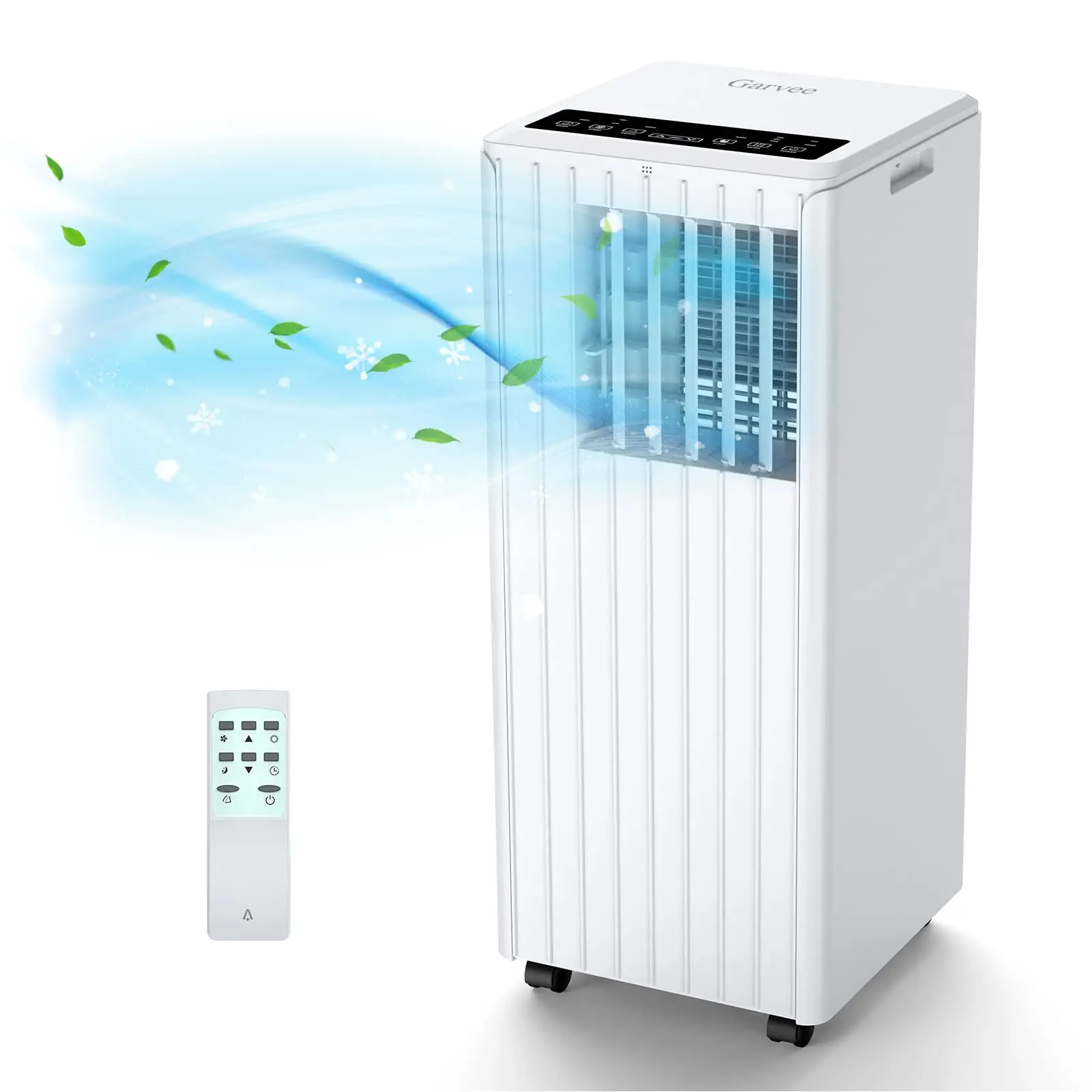 GARVEE 8000 BTU Portable Air Conditioner - 3-in-1 Unit with Remote Control, 2 Cooling Speeds, Ideal for Rooms Up to 350 Sq.Ft, Available in Gray, White, and White & Black Options