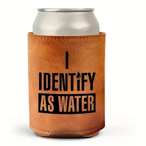 Premium Faux Leather Can Cooler for Men, 12oz Dad Birthday Gift, Perfect Father's Day Present, Ideal Retirement Gift for Him