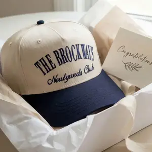 Embroidered Mr And Mrs Hat, Personalized Wedding Baseball Cap With Date, Newlywed Honeymoon Gift, Matching Couple Hats, Wedding Party The Brock Ways