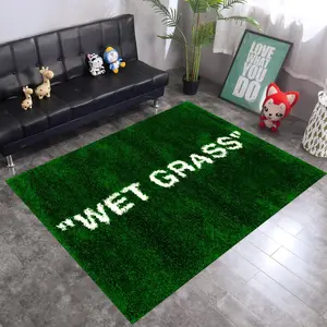 Wet Grass Rug, Grass Rug, Green Rug, Rugs for Living Room, Custom Rug, Area Rug, Home Decor Rug, Wet Grass Pattern, Adult Rug, Best Rug