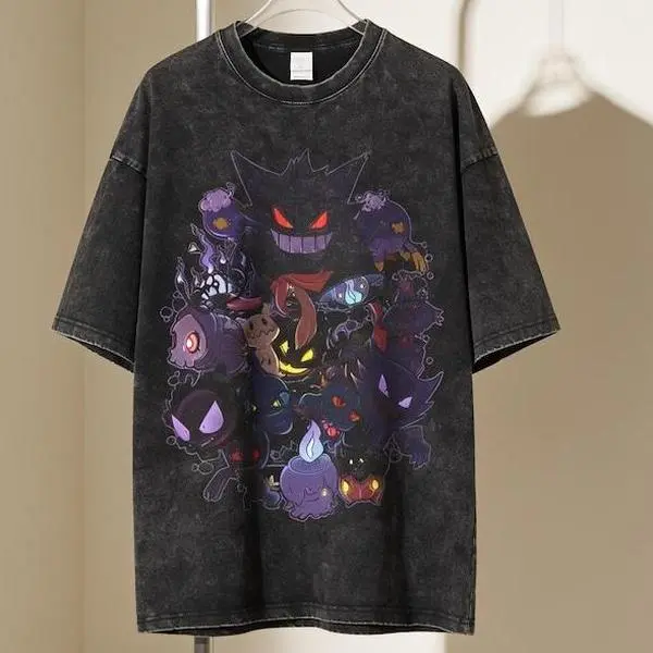 Poket Anime Comfort Colors T-Shirt, Vintage Mâng Graphic Tee, Streetwear Unisex Aesthetic Shirt, Gaming Anime Retro Tee