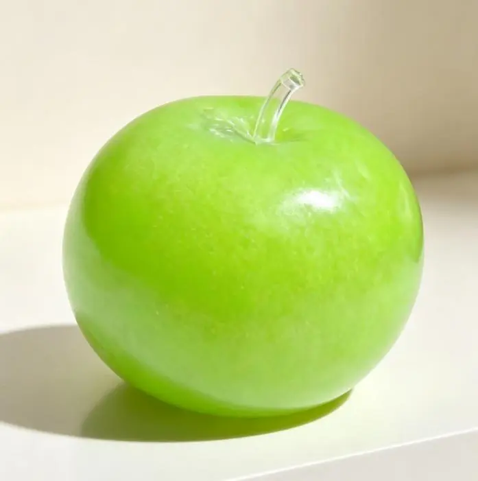Green apple smoothie feel, squeezable and moldable, selfie accessory