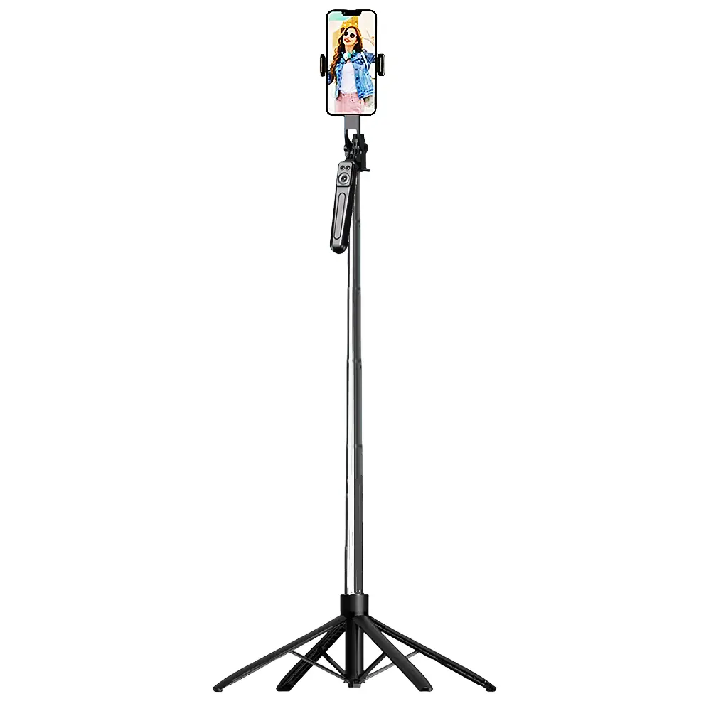 FNTWlF 2025 New Anti-Shake Gimbal Selfie Stick - 1.8m 360° Rotating Portable Floor Tripod, Wireless Bluetooth Remote Control, Android Mobile Phone Stabilizer for Travel Vlog, Outdoor Sports